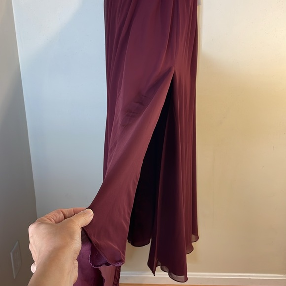 NWT. Kennedy Blue 6 Sequin & Bead Illusion Lace And Chiffon Halter A-Line Gown. - Picture 9 of 13